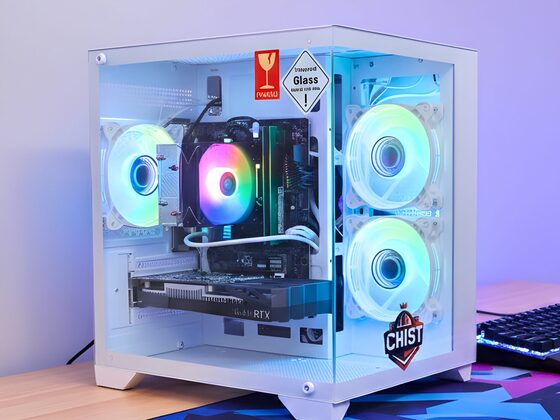 CHIST GAMING PC Intel Core i5 9400, H310 MBD,512GB NVMe SSD,RX 580 8GB DDR5 GPU, RX550W 80+ PSU, WiFi-Bluetooth