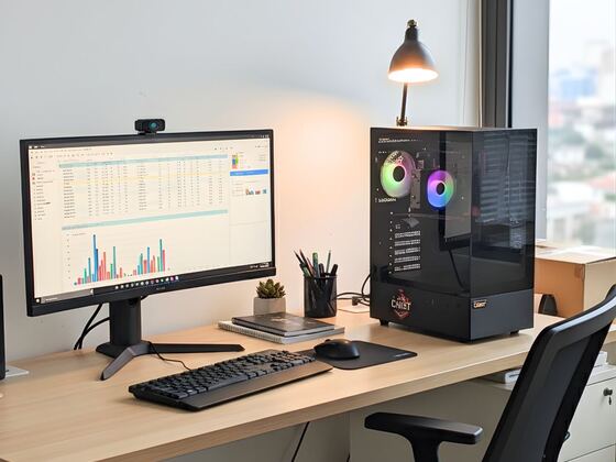 CHIST I7 Gaming PC , Core i7 4770 processor/16GB RAM/512GB SSD/24 Inch LED Monitor Gaming Keyboard-Mouse Speaker/Windows 11 pro/WiFi&Bluetooth