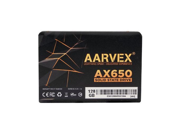 AARVEX AX650 128GB 2.5 Inch SATA III Internal SSD, 6Gb/s Solid State Drive, Up to 550MB/s Read, High-Speed Storage Upgrade for Laptop, Desktop PC & All-in-One, Fast Boot, Reliable Performance