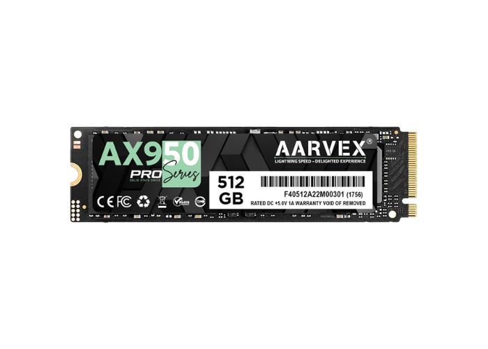 AARVEX 512GB NVMe SSD High-Speed Storage Upgrade for Laptop, Desktop PC & All-in-One, Fast Boot, Reliable Performance