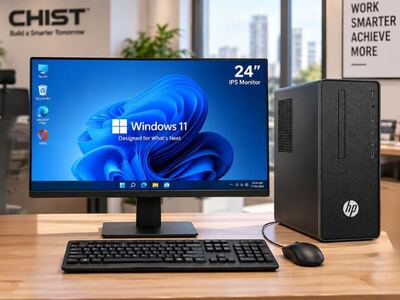 HP BRANDED RYZEN DESKTOP ( AMD RYZEN 5 PRO 2400G PROCESSOR RADEON VEGE 11 GRAPHICS )  8GB DDR4 RAM, 256GB SSD, Windows Pro