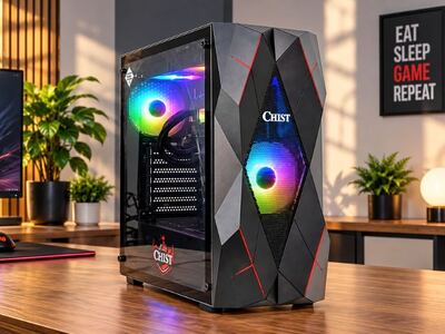 CHIST BUDGET GAMING PC AMD Ryzen 5 3400G | 512GB SSD | 16GB DDR4 RAM | RGB Liquid Cooler | Wifi Bluetooth | 650W PSU
