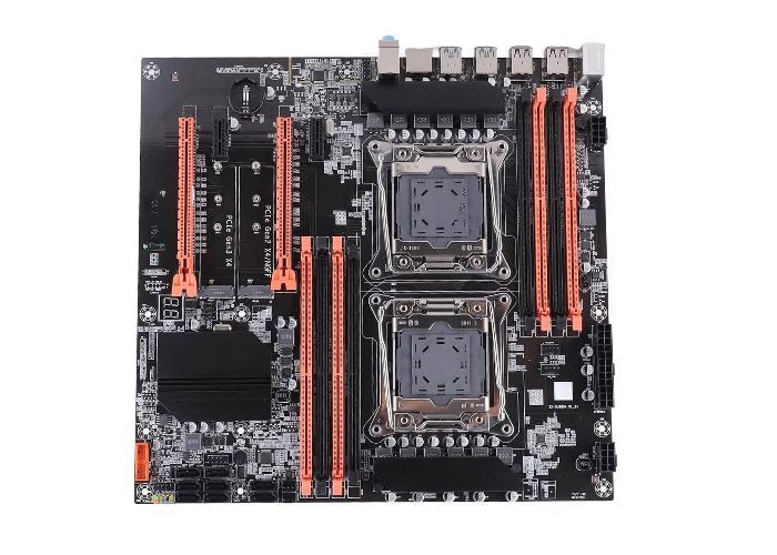 CHIST SERVER Dual CPU Motherboard | Intel C610-Series Platform | Dual LGA2011-3 Socket | Supports Intel Xeon E5 V3/V4 Processors | 8× DDR4 ECC REG RAM Slots | Supports Up to 256GB RAM | 2× PCIe 3.0 | 2× M.2 NVMe | 8× SATA Ports | 1 Giga Lan