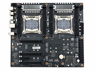 CHIST Server 8 NVMe Dual CPU Motherboard | Intel C612 Chipset | Dual LGA2011-3 Socket | Intel Xeon E5-2673 v3/v4 Support | 8× DDR4 ECC REG RAM Slots | Up to 8× NVMe SSD Support | 3× PCIe 3.0 | 10× SATA Ports | 1× Gigabit LAN